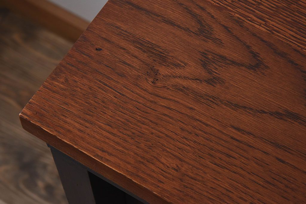 ペイント家具　和モダンなアンティークサイドキャビネット(収納棚、食器棚、戸棚)