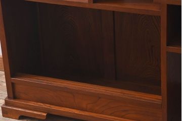 アンティーク家具　和製アンティーク　欅材製!和の空間を引きたてる大型の飾り棚(陳列棚)