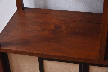 アンティーク家具　和製アンティーク　欅材製!和の空間を引きたてる大型の飾り棚(陳列棚)