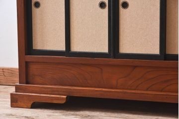 アンティーク家具　和製アンティーク　欅材製!和の空間を引きたてる大型の飾り棚(陳列棚)