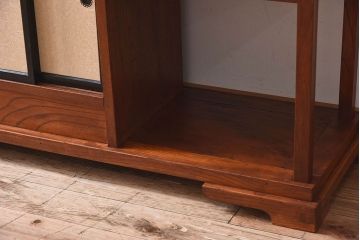 アンティーク家具　和製アンティーク　欅材製!和の空間を引きたてる大型の飾り棚(陳列棚)