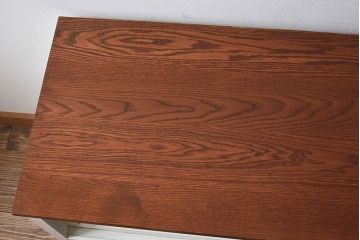 【K様ご決済用・ご成約済み】ペイント家具　アイボリーカラーが可愛らしいアンティークサイドボード(収納棚、戸棚)