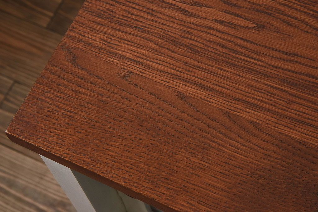 【K様ご決済用・ご成約済み】ペイント家具　アイボリーカラーが可愛らしいアンティークサイドボード(収納棚、戸棚)