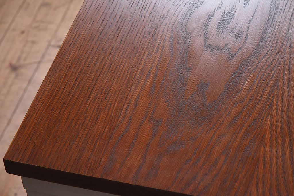 【K様ご決済用・ご成約済み】ペイント家具　アイボリーカラーが可愛らしいアンティークサイドボード(収納棚、戸棚)