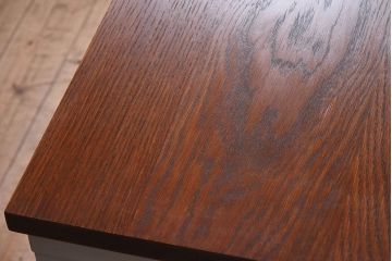 【K様ご決済用・ご成約済み】ペイント家具　アイボリーカラーが可愛らしいアンティークサイドボード(収納棚、戸棚)