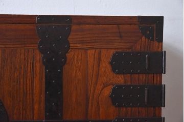 アンティーク家具　和製アンティーク　江戸〜明治期!観音開き　春慶塗の重ね箪笥(衣装箪笥・引き出し)