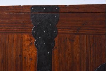 アンティーク家具　和製アンティーク　江戸〜明治期!観音開き　春慶塗の重ね箪笥(衣装箪笥・引き出し)