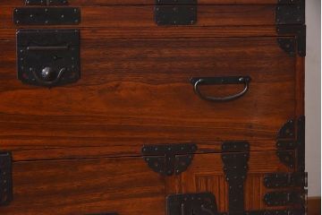 アンティーク家具　和製アンティーク　江戸〜明治期!観音開き　春慶塗の重ね箪笥(衣装箪笥・引き出し)