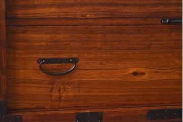 アンティーク家具　和製アンティーク　江戸〜明治期!観音開き　春慶塗の重ね箪笥(衣装箪笥・引き出し)