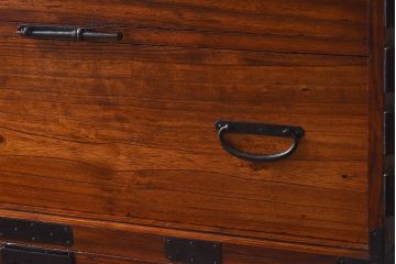 アンティーク家具　和製アンティーク　江戸〜明治期!観音開き　春慶塗の重ね箪笥(衣装箪笥・引き出し)