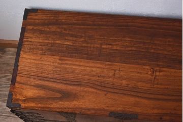 アンティーク家具　和製アンティーク　江戸〜明治期!観音開き　春慶塗の重ね箪笥(衣装箪笥・引き出し)