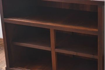レトロ家具　和製アンティーク　レトロなガラス入り収納棚(戸棚、食器棚、本箱)