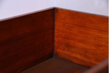 アンティーク雑貨　和製アンティーク　漆塗りが施されたレトロな木箱(収納箱、収納ケース)