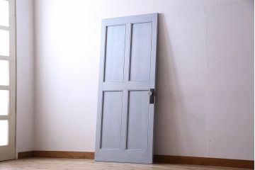 ペイント建具　ガラス取っ手がお洒落なアンティークドア(扉)