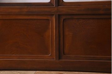 和製アンティーク　凝った格子のデザインが素敵なガラス戸(格子戸、引き戸、建具)2枚セット