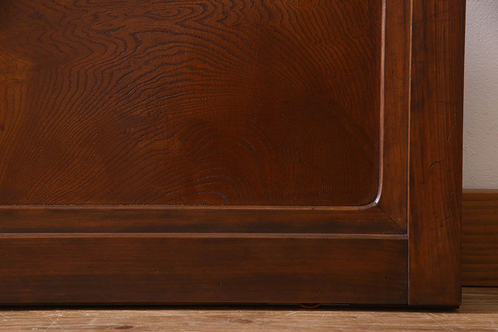 和製アンティーク　凝った格子のデザインが素敵なガラス戸(格子戸、引き戸、建具)2枚セット