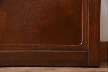 和製アンティーク　凝った格子のデザインが素敵なガラス戸(格子戸、引き戸、建具)2枚セット