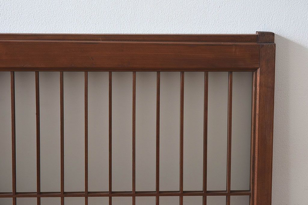 和製アンティーク　美しい扇のデザインが目を惹くガラス戸(引き戸、格子戸)