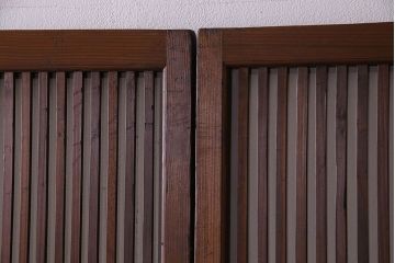 【S様ご成約分】和製アンティーク　和モダンなガラス入り格子戸(引き戸、建具)