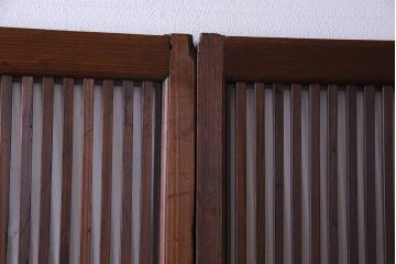 【S様ご成約分】和製アンティーク　和モダンなガラス入り格子戸(引き戸、建具)