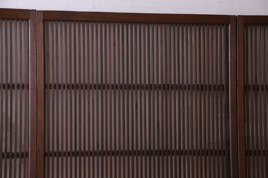 【S様ご成約分】和製アンティーク　和モダンなガラス入り格子戸(引き戸、建具)