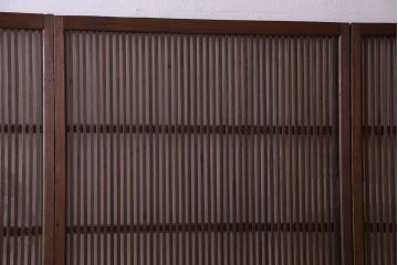 【S様ご成約分】和製アンティーク　和モダンなガラス入り格子戸(引き戸、建具)