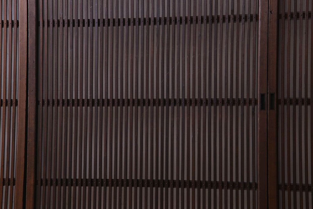 【S様ご成約分】和製アンティーク　和モダンなガラス入り格子戸(引き戸、建具)