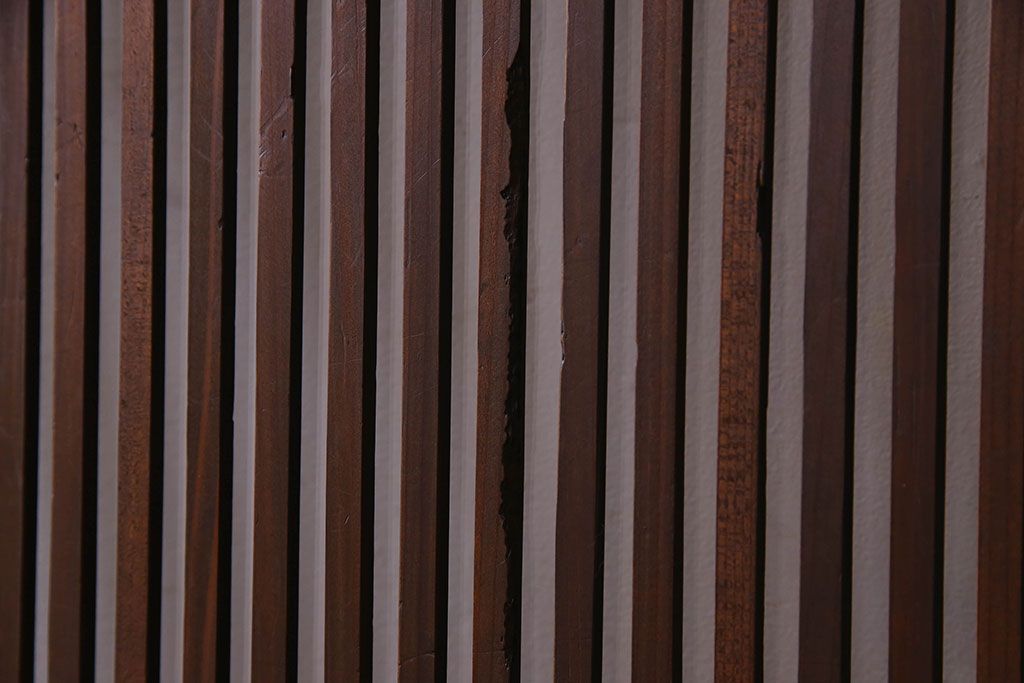 【S様ご成約分】和製アンティーク　和モダンなガラス入り格子戸(引き戸、建具)