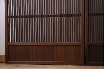 【S様ご成約分】和製アンティーク　和モダンなガラス入り格子戸(引き戸、建具)