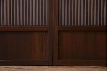 【S様ご成約分】和製アンティーク　和モダンなガラス入り格子戸(引き戸、建具)