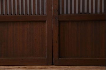 【S様ご成約分】和製アンティーク　和モダンなガラス入り格子戸(引き戸、建具)