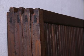 【S様ご成約分】和製アンティーク　和モダンなガラス入り格子戸(引き戸、建具)