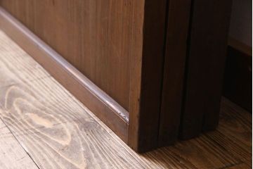 【S様ご成約分】和製アンティーク　和モダンなガラス入り格子戸(引き戸、建具)