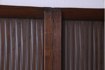【S様ご成約分】和製アンティーク　和モダンなガラス入り格子戸(引き戸、建具)