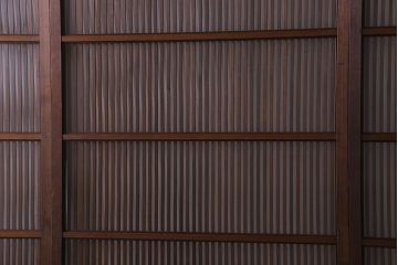 【S様ご成約分】和製アンティーク　和モダンなガラス入り格子戸(引き戸、建具)