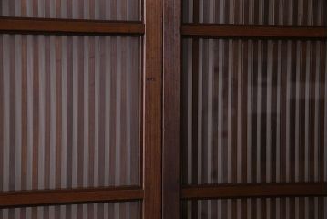 【S様ご成約分】和製アンティーク　和モダンなガラス入り格子戸(引き戸、建具)