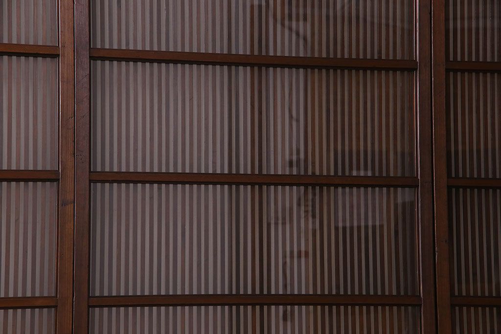 【S様ご成約分】和製アンティーク　和モダンなガラス入り格子戸(引き戸、建具)