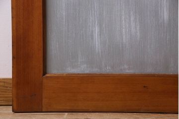 アンティーク雑貨　ラフジュ工房オリジナルステンドグラス　ペイント建具　ステンドグラス入り板戸(引き戸)2枚セット