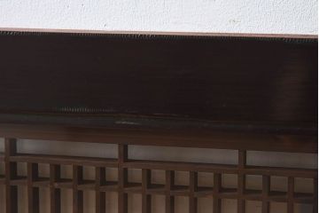 アンティーク雑貨　和製アンティーク　古い木製のガラス書院欄間(明かり取り、明り取り)(2)