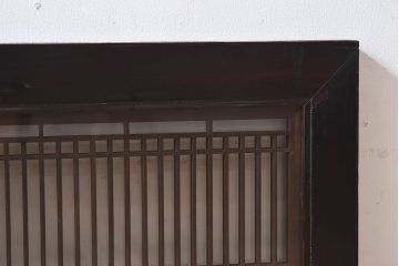 アンティーク雑貨　和製アンティーク　古い木製のガラス書院欄間(明かり取り、明り取り)(1)