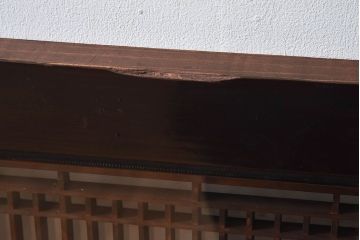 アンティーク雑貨　和製アンティーク　古い木製のガラス書院欄間(明かり取り、明り取り)(1)