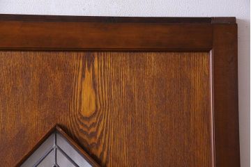アンティーク雑貨　【U様ご成約済】和製アンティーク　ラフジュ工房オリジナルステンドグラス　美しいステンドグラス入り板戸(引き戸、建具)(1)