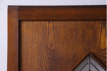 アンティーク雑貨　【U様ご成約済】和製アンティーク　ラフジュ工房オリジナルステンドグラス　美しいステンドグラス入り板戸(引き戸、建具)(1)