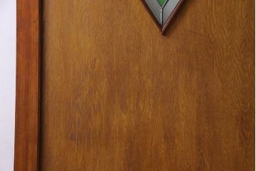 和製アンティーク　ラフジュ工房オリジナルステンドグラス　美しいステンドグラス入り板戸(引き戸、建具)(2)