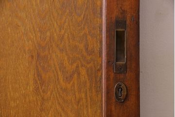 和製アンティーク　ラフジュ工房オリジナルステンドグラス　美しいステンドグラス入り板戸(引き戸、建具)(2)