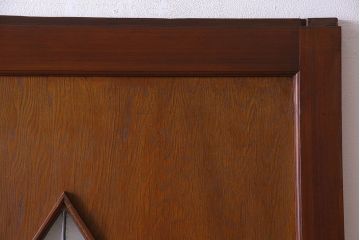 和製アンティーク　ラフジュ工房オリジナルステンドグラス　美しいステンドグラス入り板戸(引き戸、建具)(2)