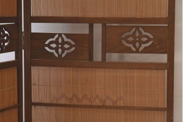 和モダン　折り畳み式パーテーション(簀戸、衝立、葦戸)