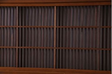 和製アンティーク　繊細な格子戸1枚(建具、引き戸)