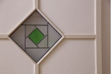 ペイント建具　優しい色合いが素敵な引き戸2枚セット(窓、仕切り戸)(R-026224)