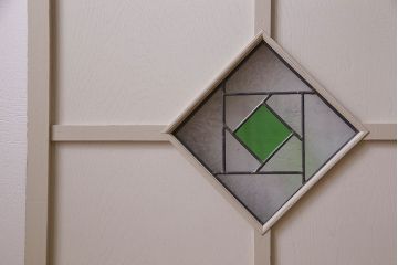 ペイント建具　優しい色合いが素敵な引き戸2枚セット(窓、仕切り戸)(R-026224)